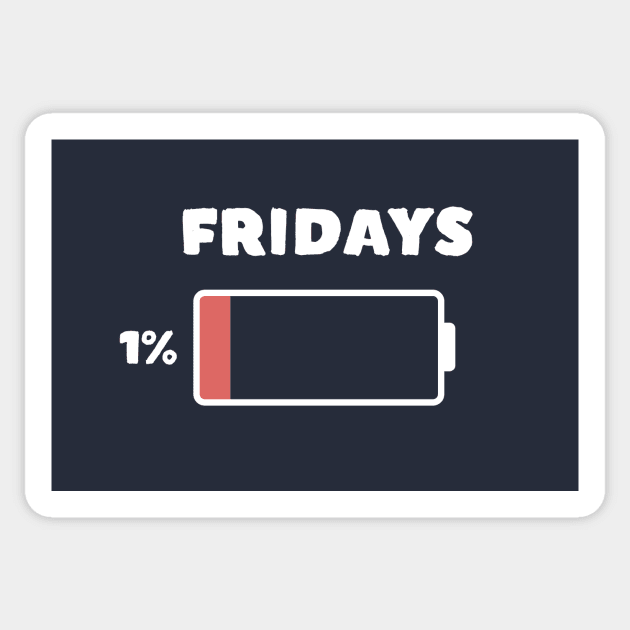 Low Battery TGIF Friday Sticker by happinessinatee